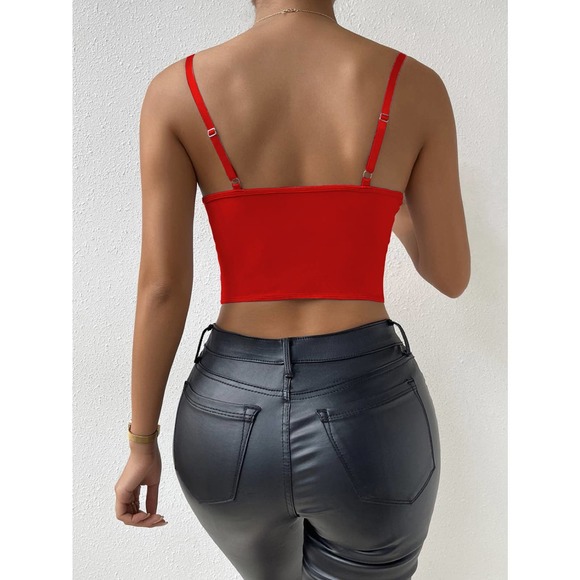 Lace Bustier Cami crop Top white - Picture 4 of 11